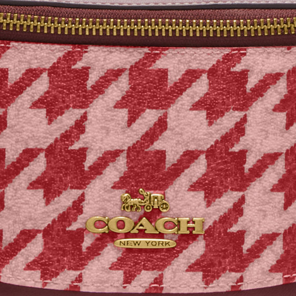NWT Coach Outlet Warren Mini Belt Bag With Houndstooth Print - Picture 5 of 6